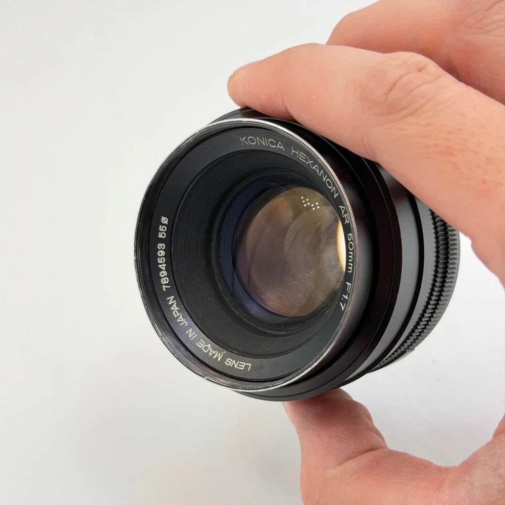 Konica Hexanon AR 50mm f1.7 Vintage Prime Lens for AR Mount - As‎ Is Fungus